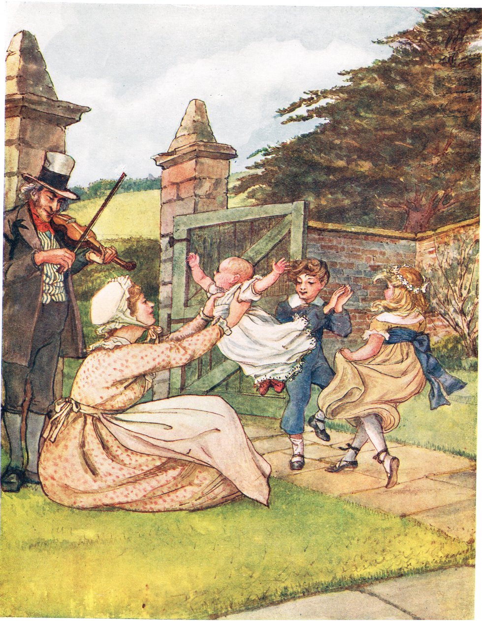 Dansande sång, illustration från "A Picture Song Book", 1910 av George, 9th Earl of Carlisle Howard