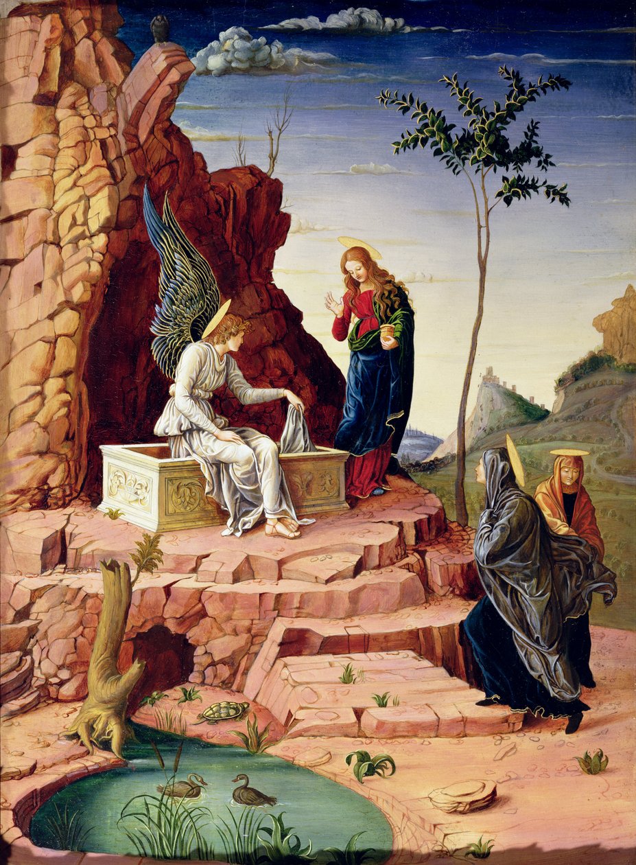 Heliga kvinnor vid Kristi grav, efter Mantegna, 1869 av George, 9th Earl of Carlisle Howard
