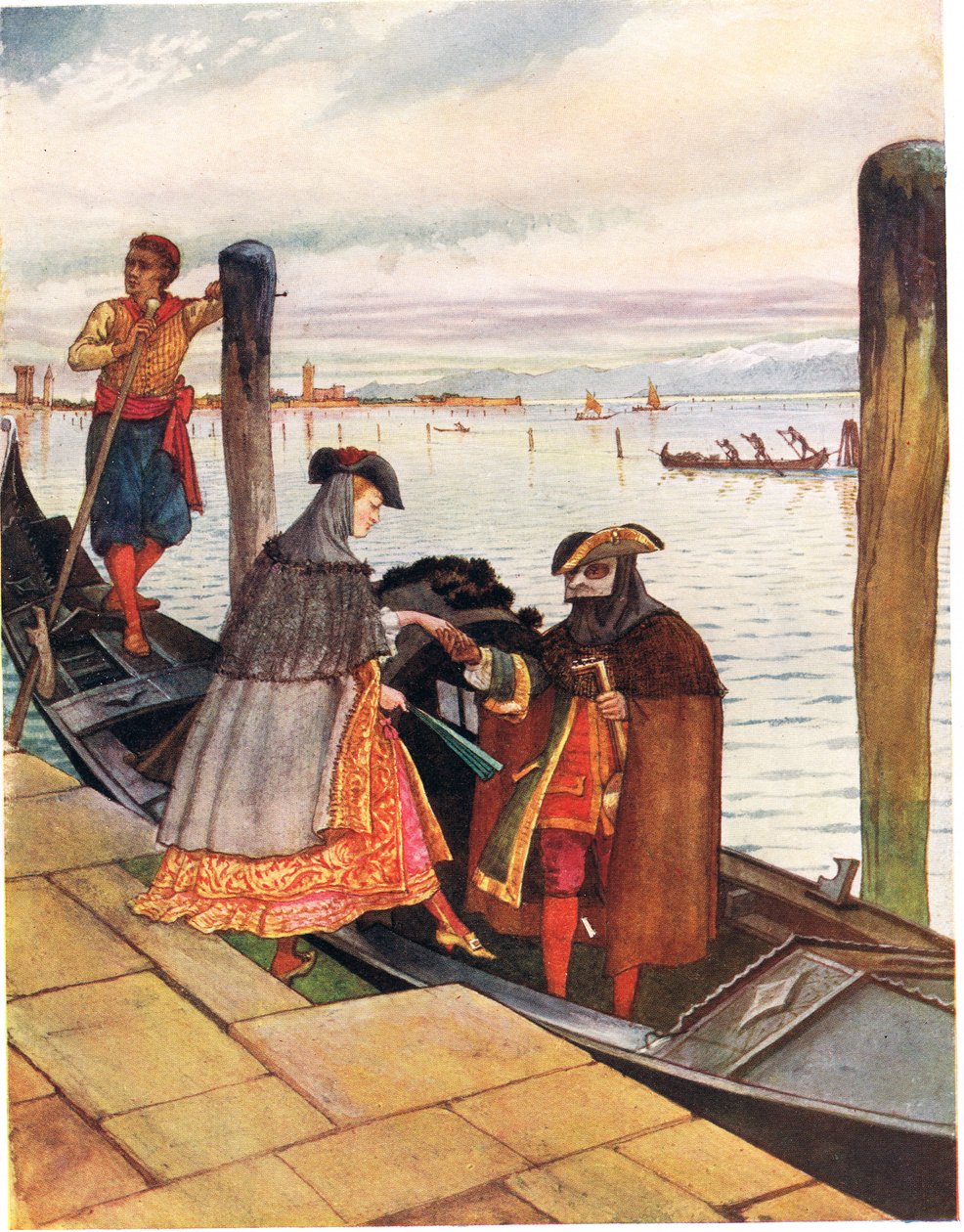 La Biondina i Gondoletta, illustration från 