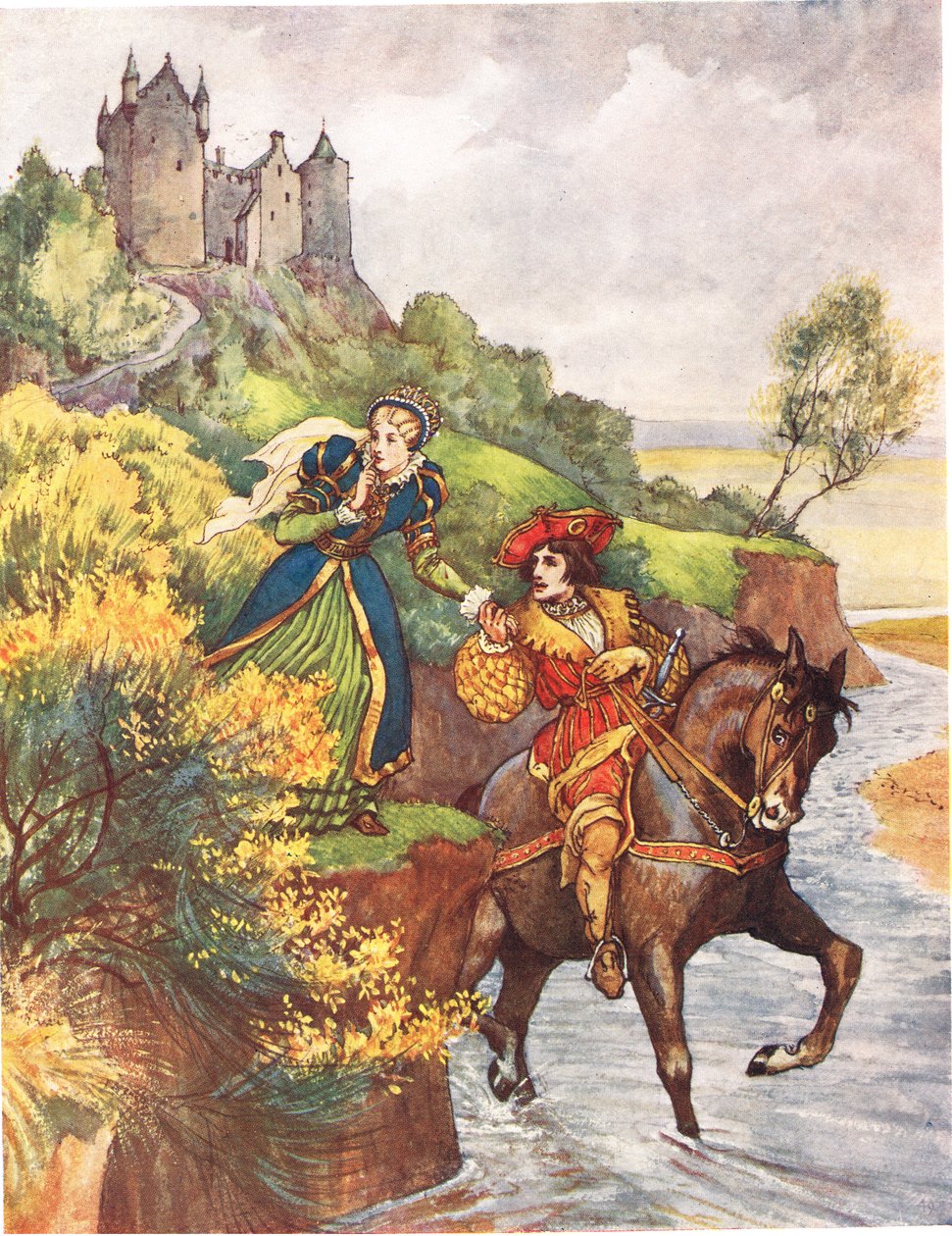 Lady Margaret, illustration från "A Picture Song Book", 1910 av George, 9th Earl of Carlisle Howard