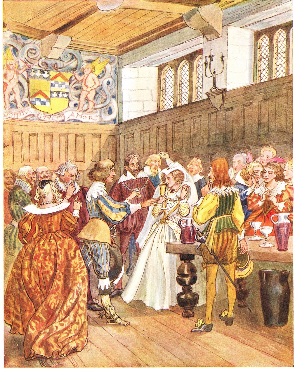 Lochinvar, illustration från "A Picture Song Book", 1910 av George, 9th Earl of Carlisle Howard