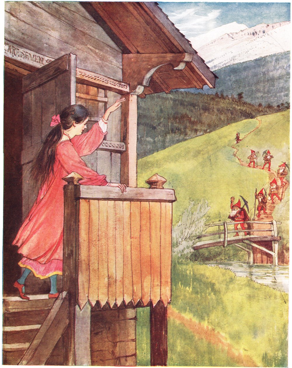 Snövit, illustration från 