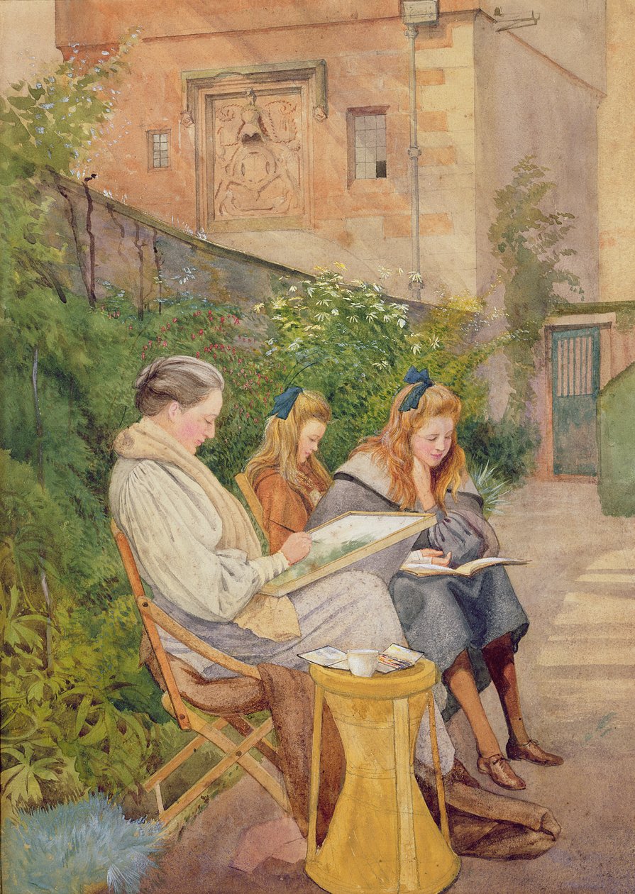 Konstnärens dotter och barnbarn av George, 9th Earl of Carlisle Howard