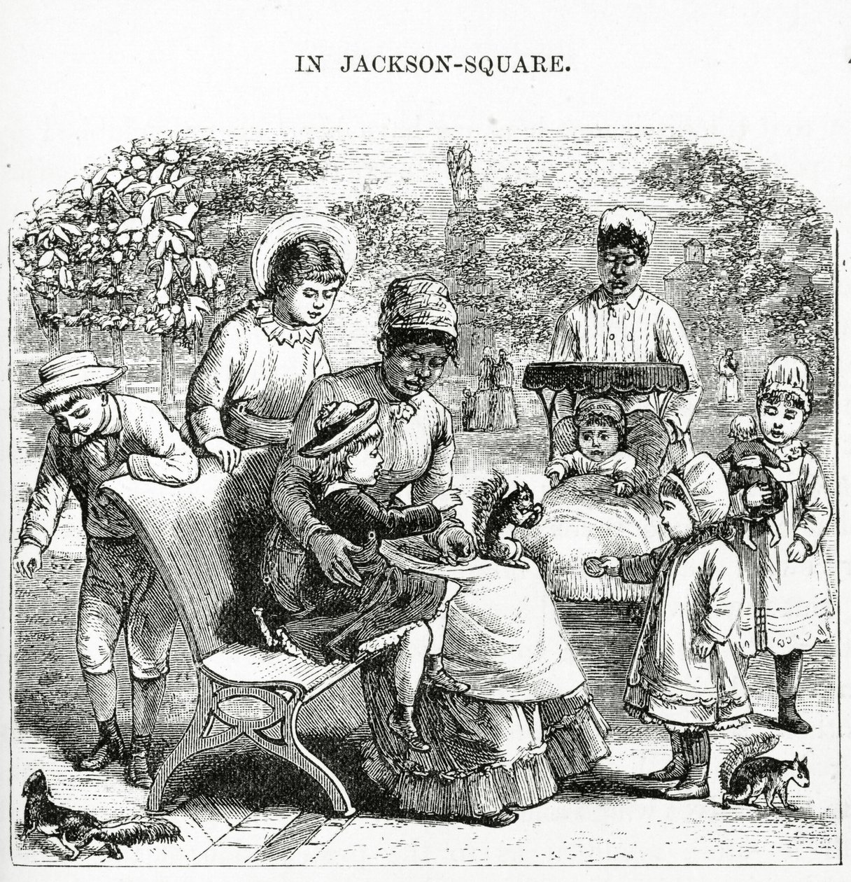 På Jackson Square, New Orleans, illustration från 