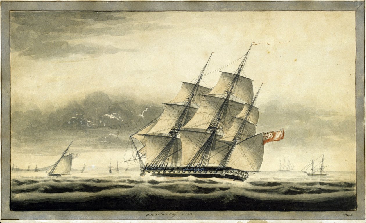 Trupptransportfartyget HMS "Akbar" (1806), 10 augusti av George Back