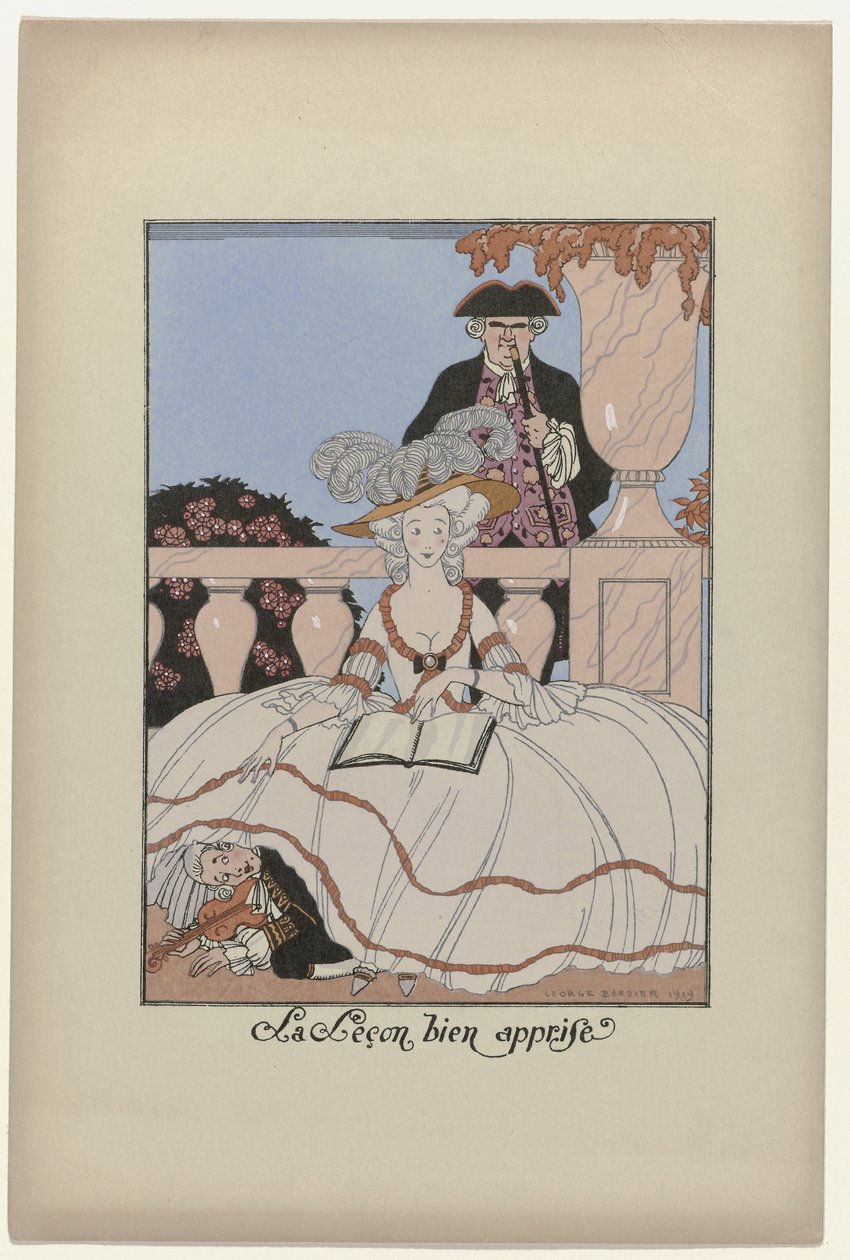 Månadernas krans, 1919: Lektionen väl lärd av George Barbier