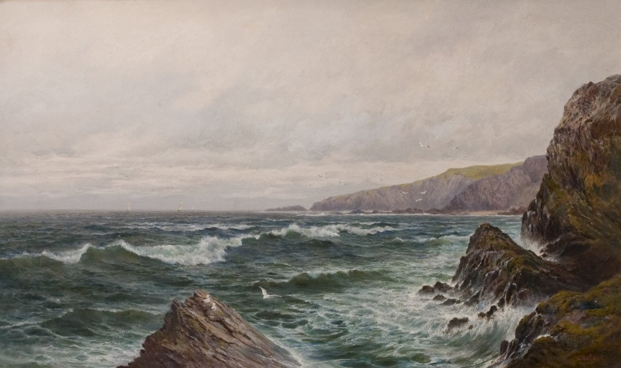 Havslandskap, sent 1800-1900-tal av George Barker