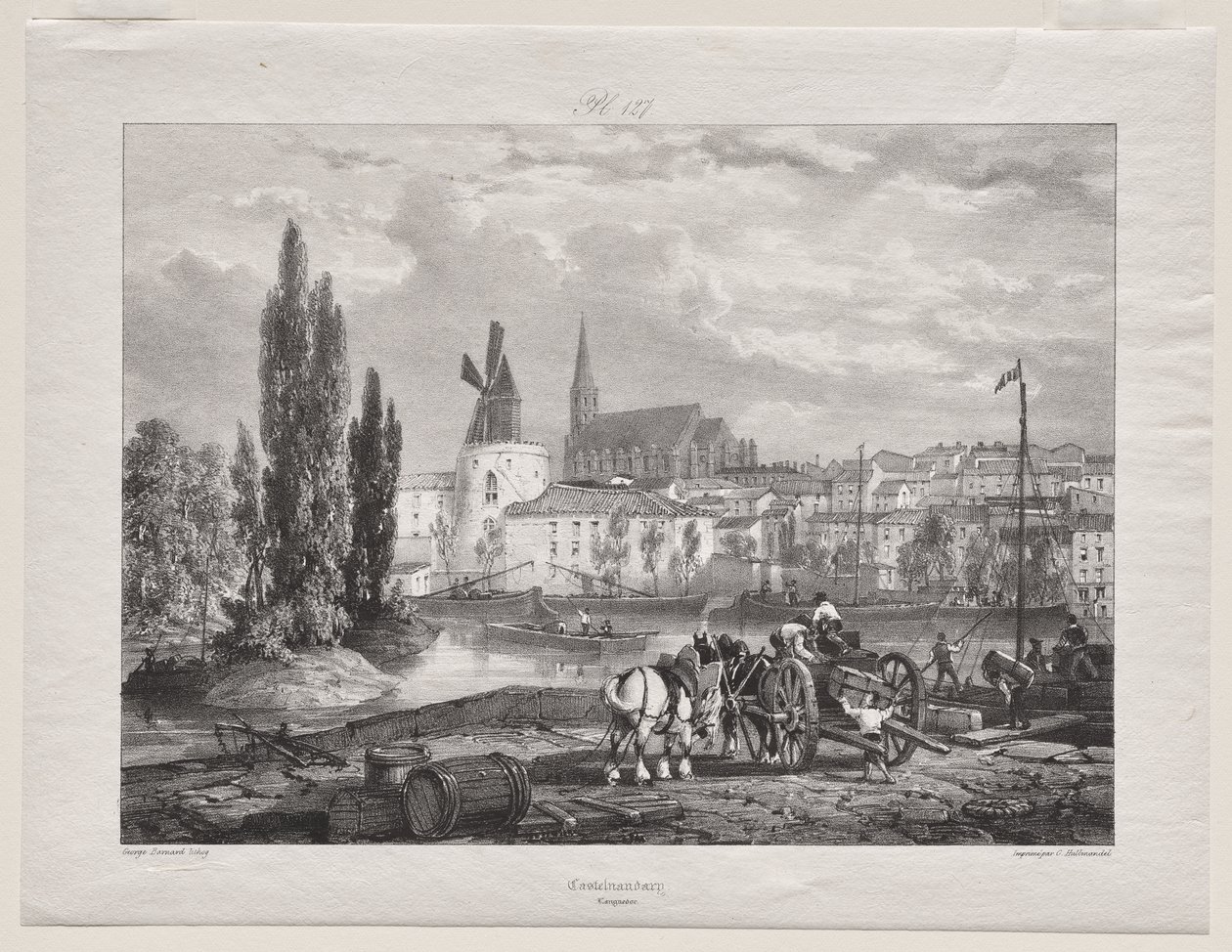 Pittoreska och romantiska resor i det antika Frankrike (Languedoc II, del I): Castelnaudary av George Barnard