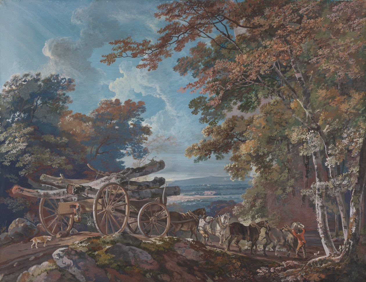 Timber Wain på en ojämn väg (en i ett par) av George Barret