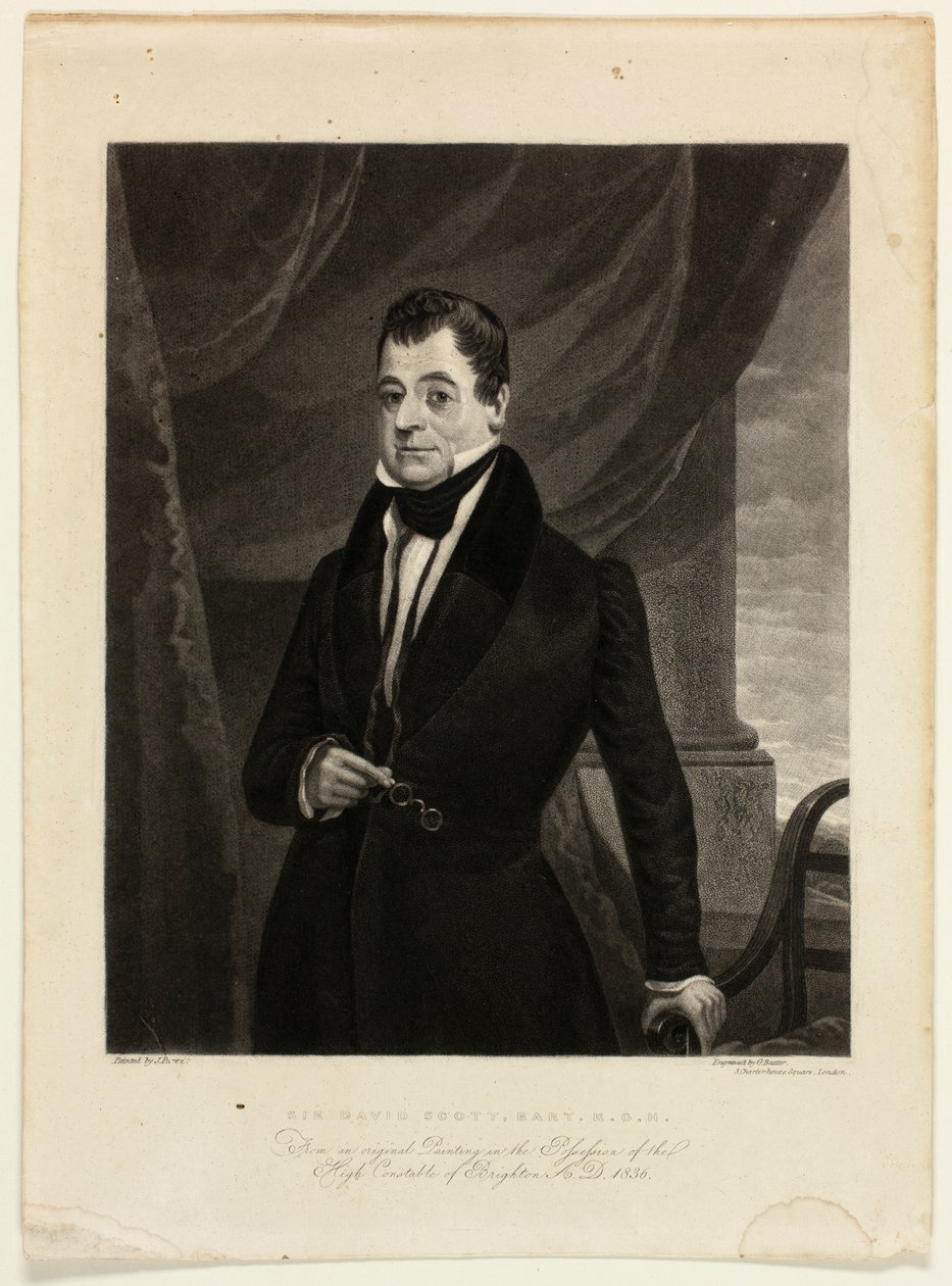 Sir David Scott, Bart., K.G.H. av George Baxter
