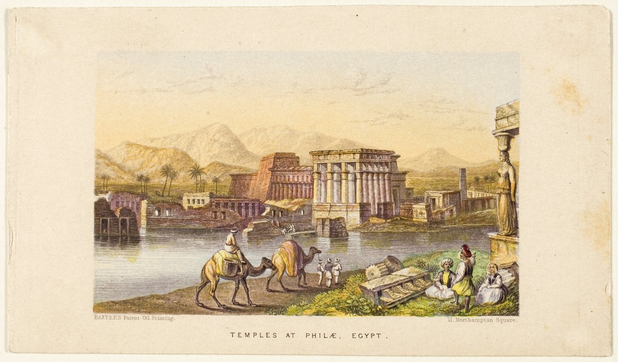 Templen på Philae, Egypten av George Baxter