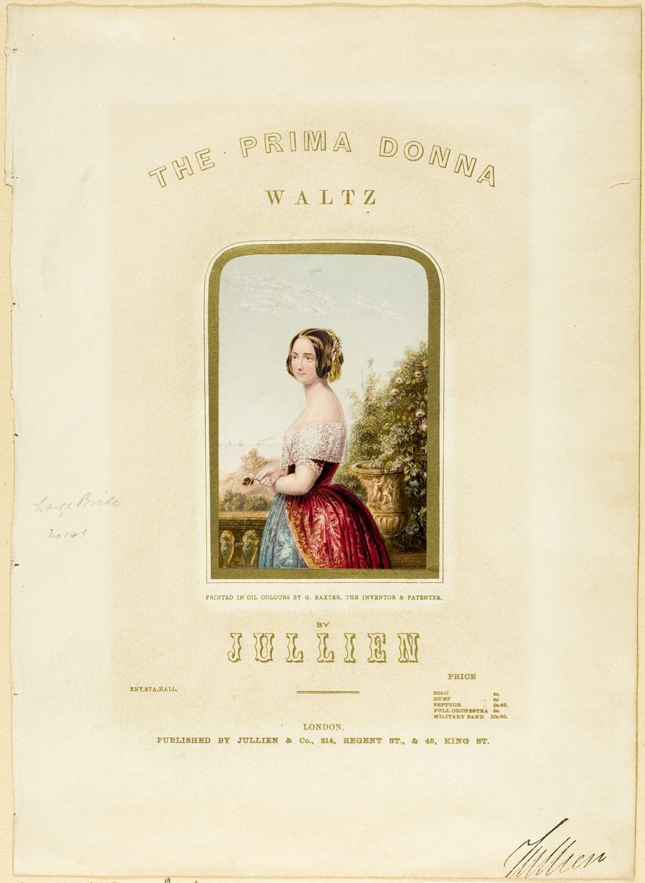 The Bride, omslag till The Prima Donna Waltz noter av George Baxter