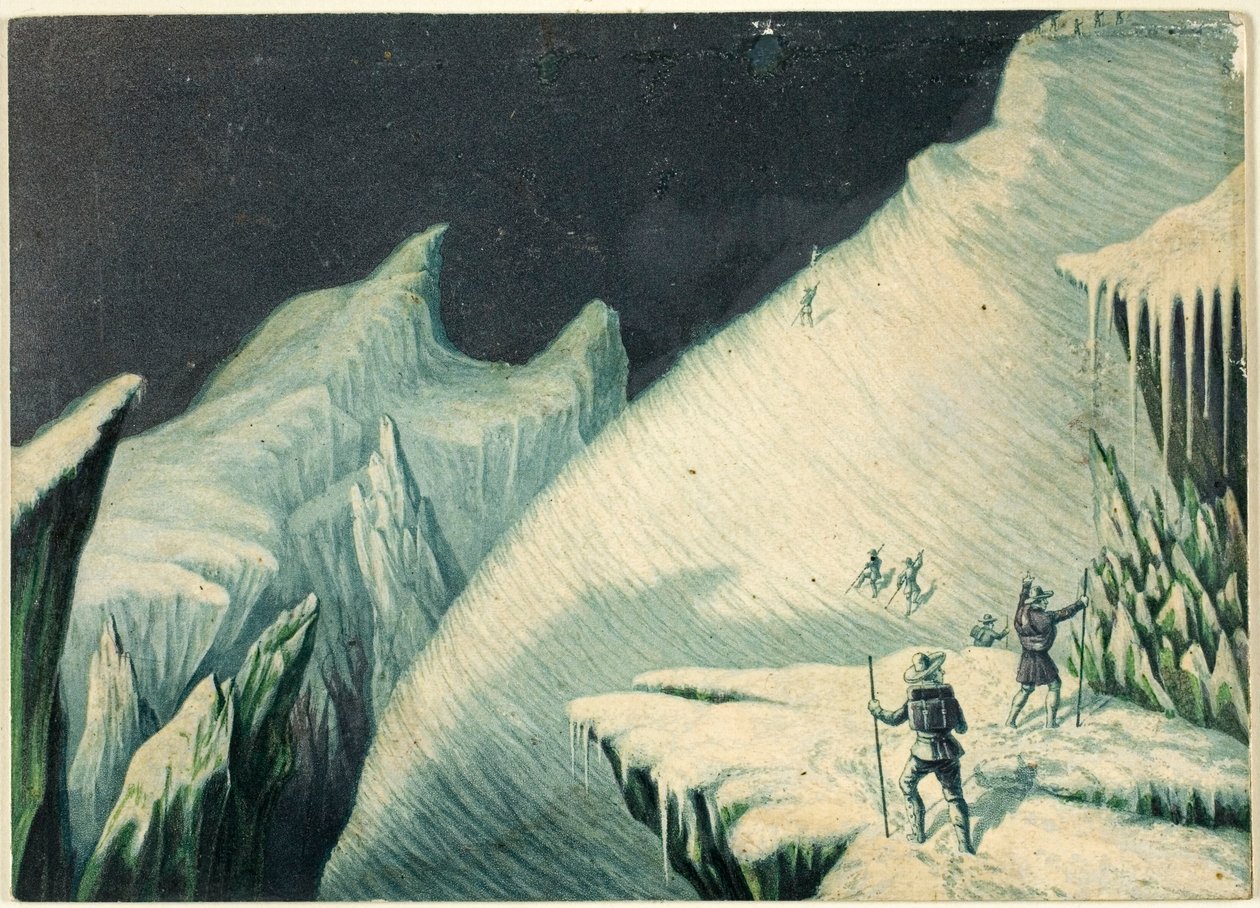 Mur de la Côte, ur Bestigningen av Mont Blanc av George Baxter