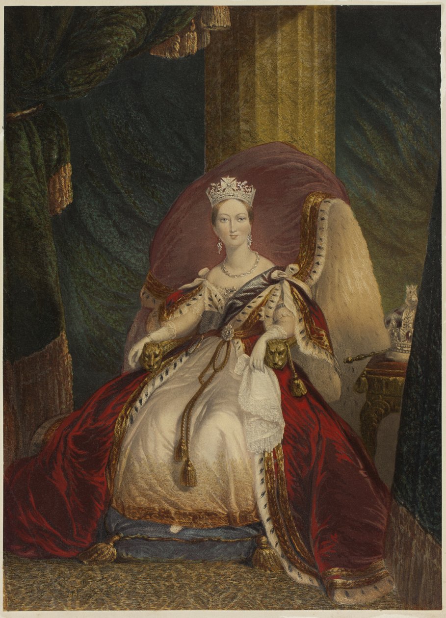 Victoria, drottning av Storbritannien, Indien, etc. av George Baxter