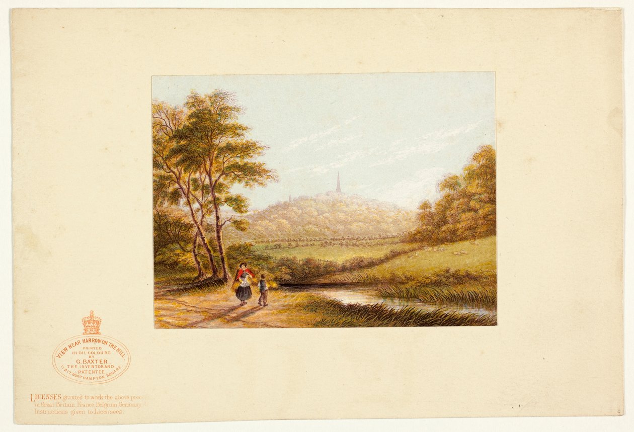 Utsikt från Harrow-on-the-Hill av George Baxter