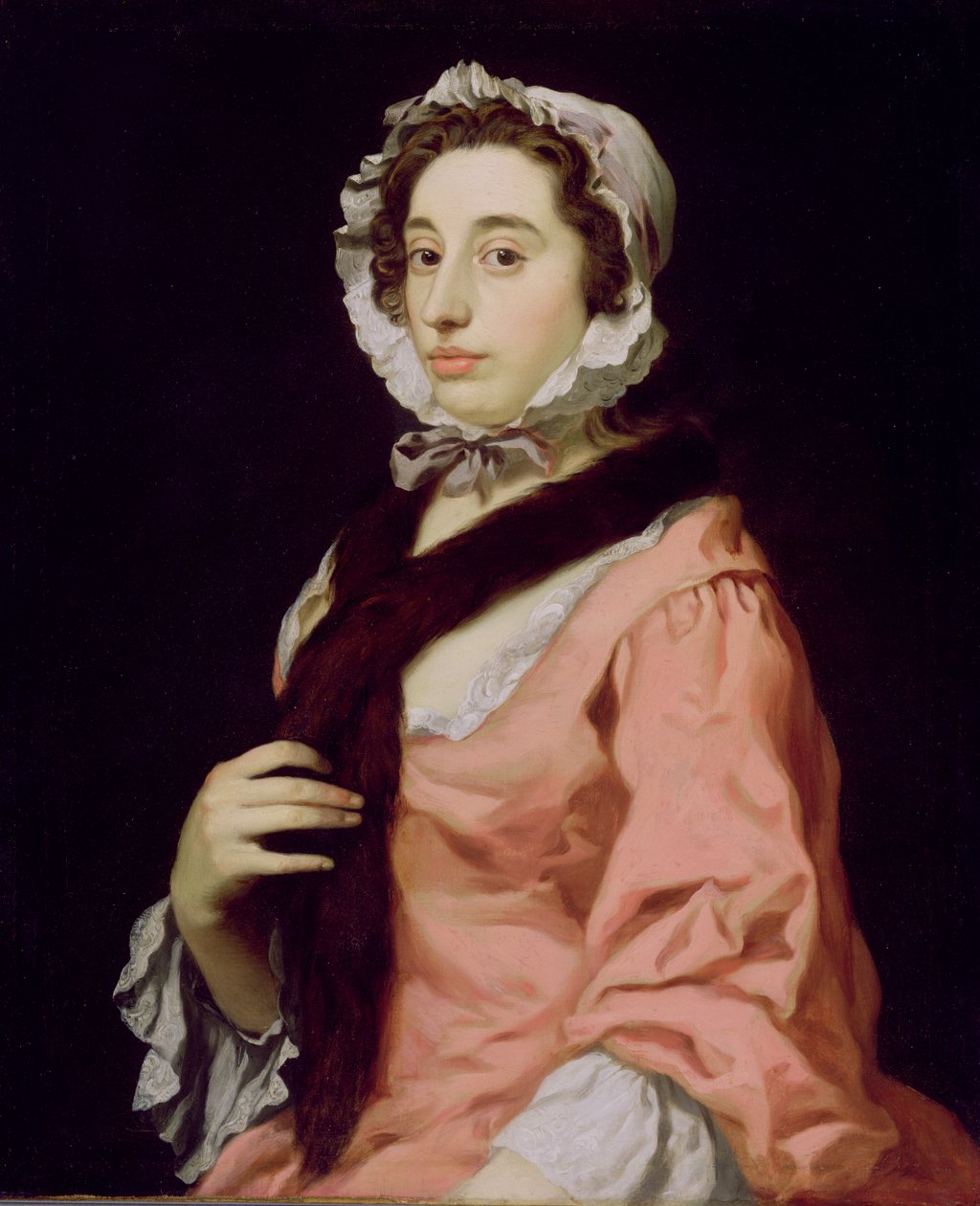 En okänd kvinna, kallad Peg Woffington (olja på duk) av George Beare