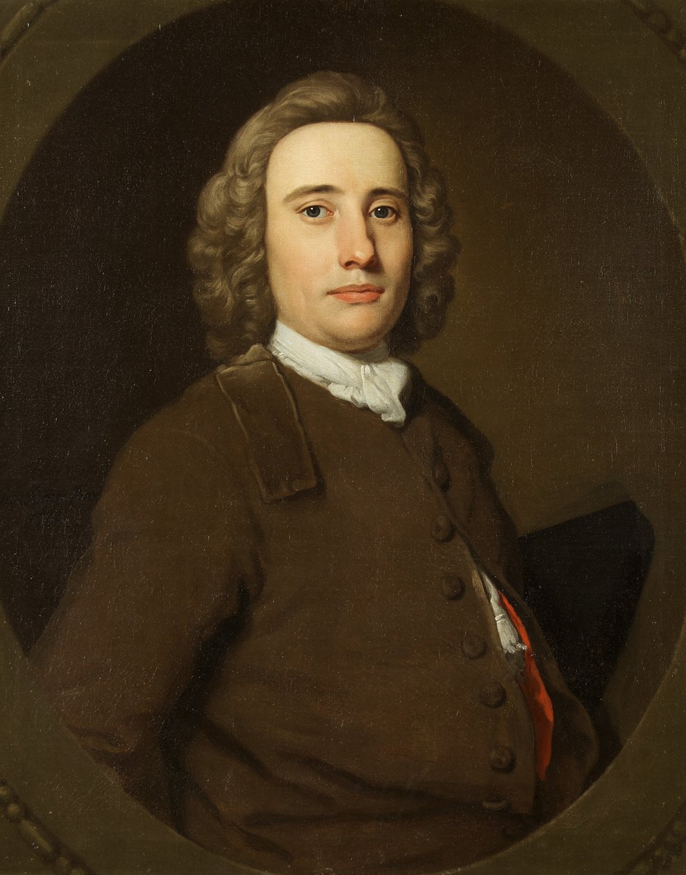 Porträtt av en man i brunt av George Beare