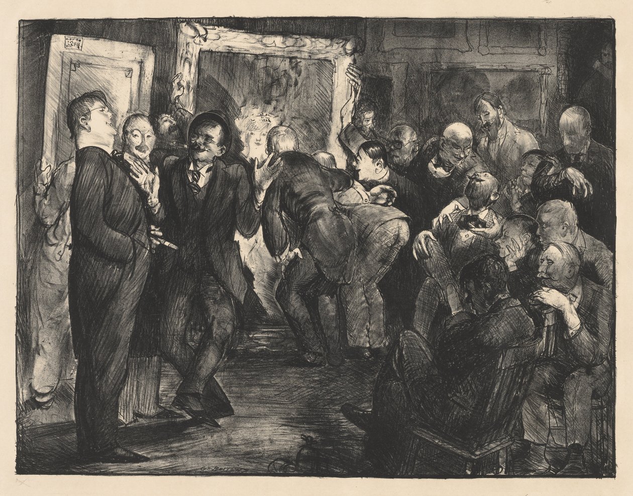 Konstnärer som bedömer konstverk av George Bellows