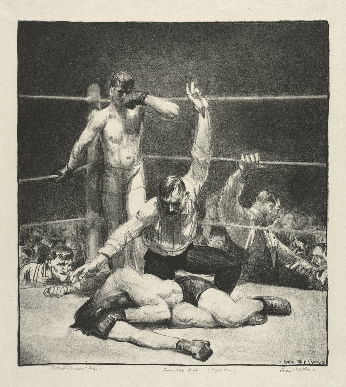 Räknad ut, Första stenen av George Bellows