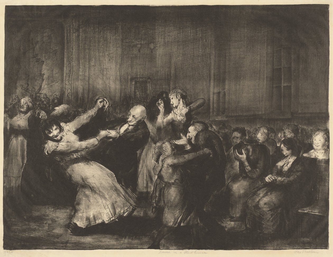 Dans i ett dårhus av George Bellows