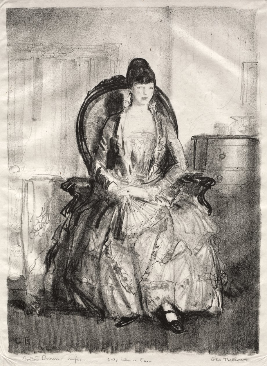 Kvinna med en solfjäder av George Bellows