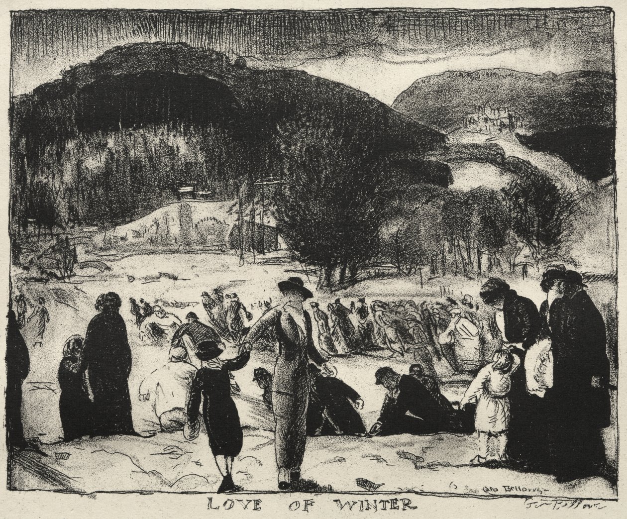 Kärlek till vintern, julen 1917 av George Bellows