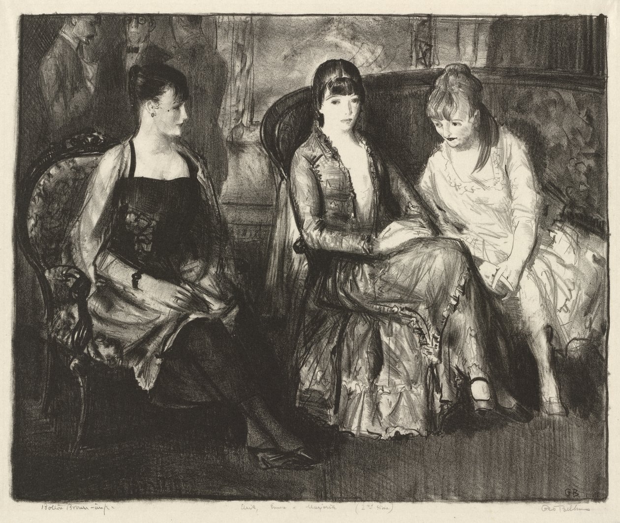 Marjorie, Emma och Elsie, Second Stone av George Bellows