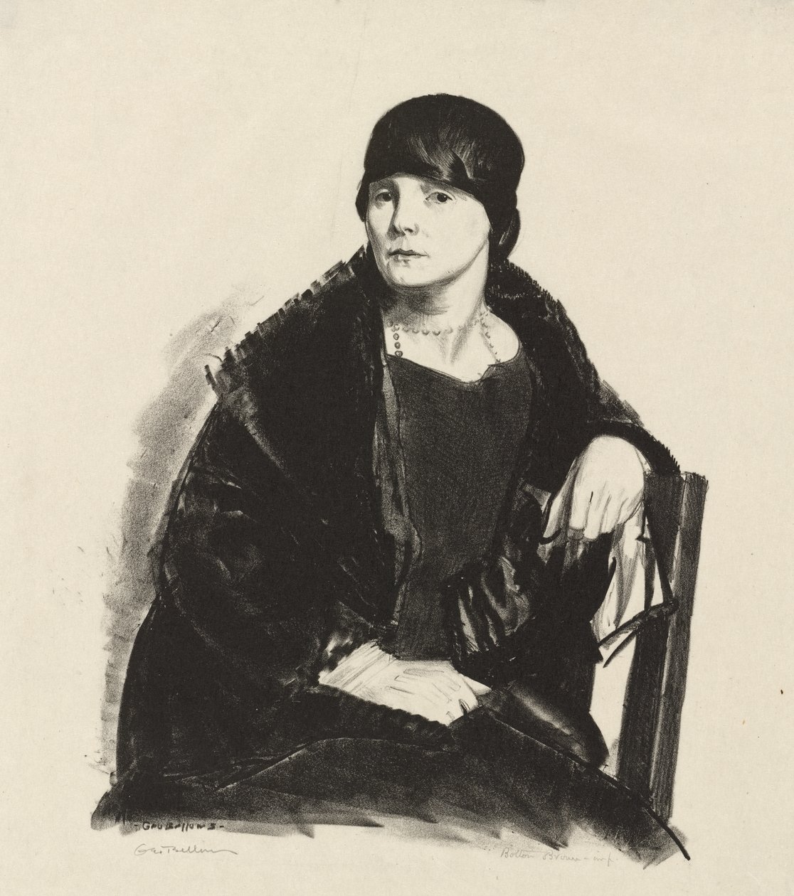Porträtt av fru R. av George Bellows