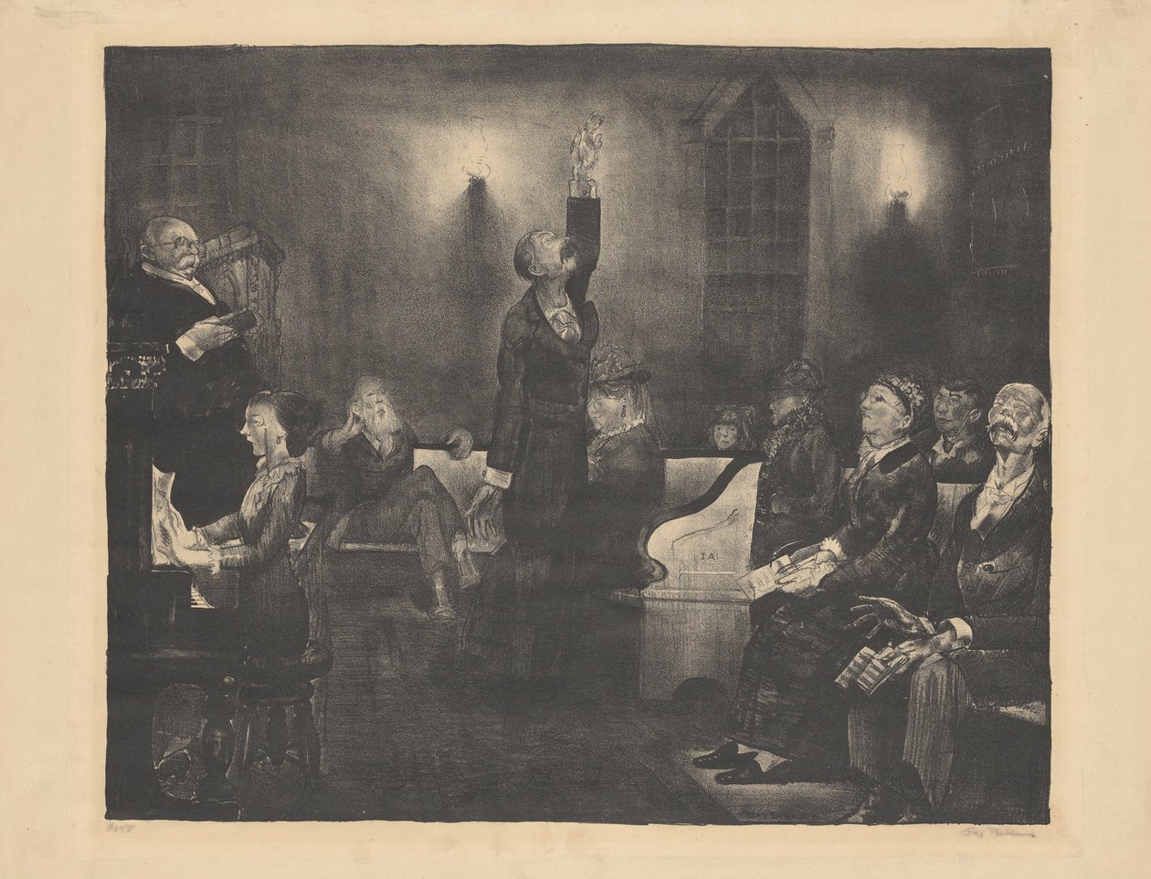 Bönemöte, andra stenen av George Bellows
