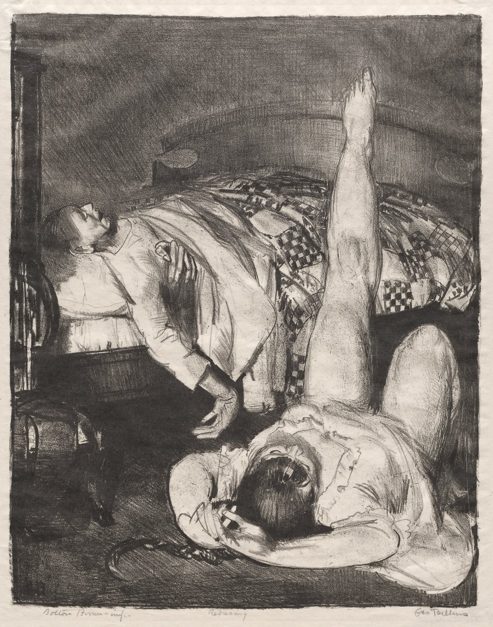 Förminskning, liten, tredje sten av George Bellows