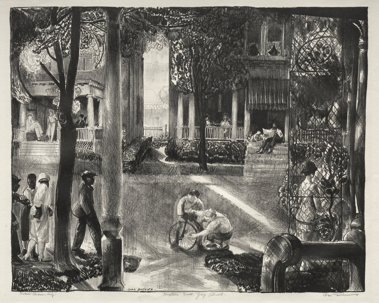 Sexton East Gay Street av George Bellows