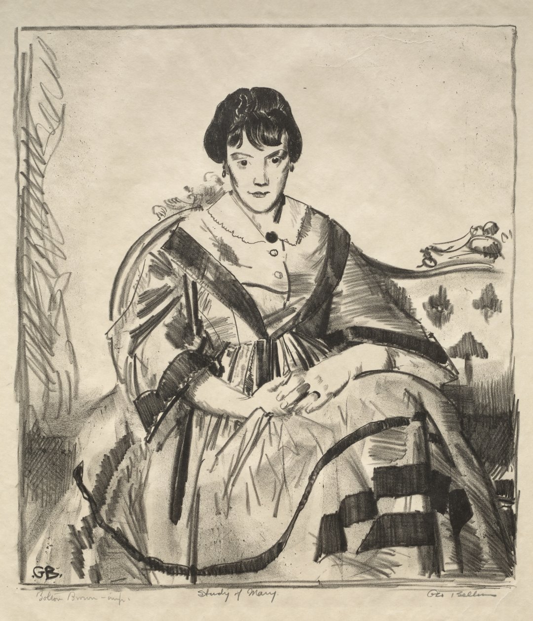 Studie av Maria av George Bellows