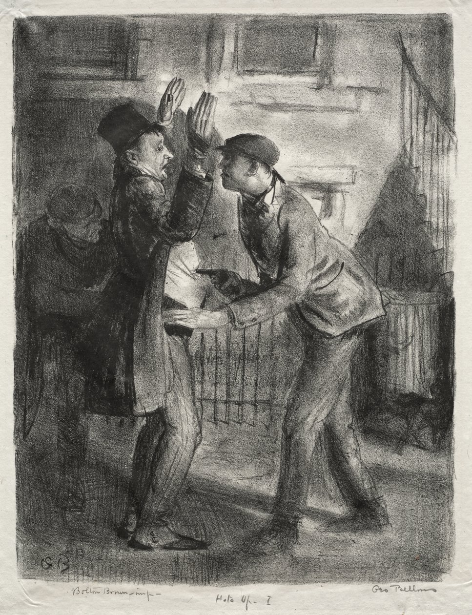 Rånet, första tillståndet av George Bellows