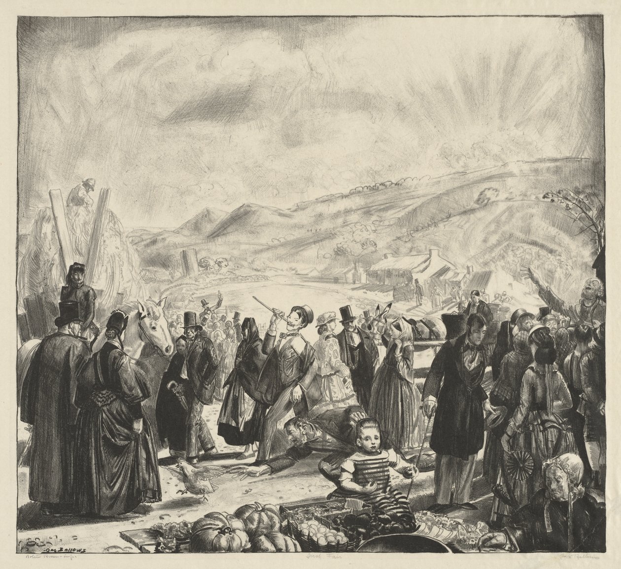 Den irländska marknaden av George Bellows
