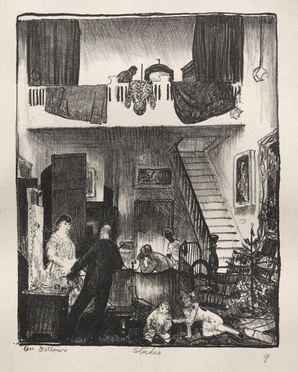 Ateljén, julen 1916 av George Bellows