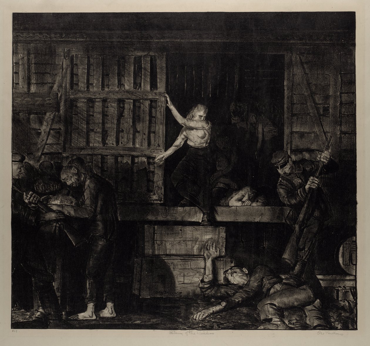 Krigsserien:  De värdelösas återkomst av George Bellows