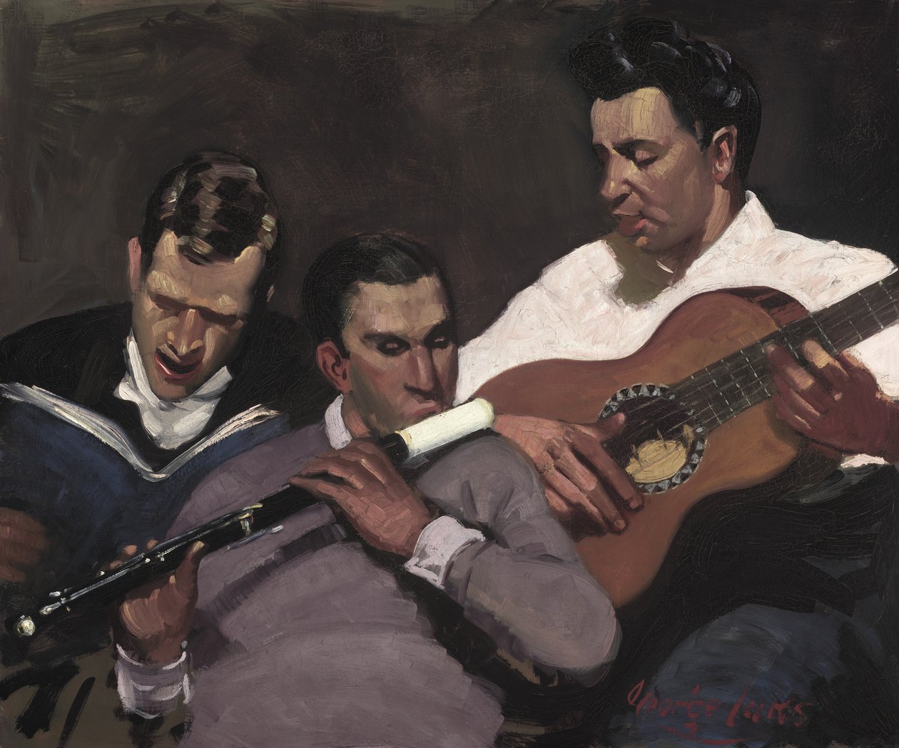 Tre toppsergeanter av George Benjamin Luks