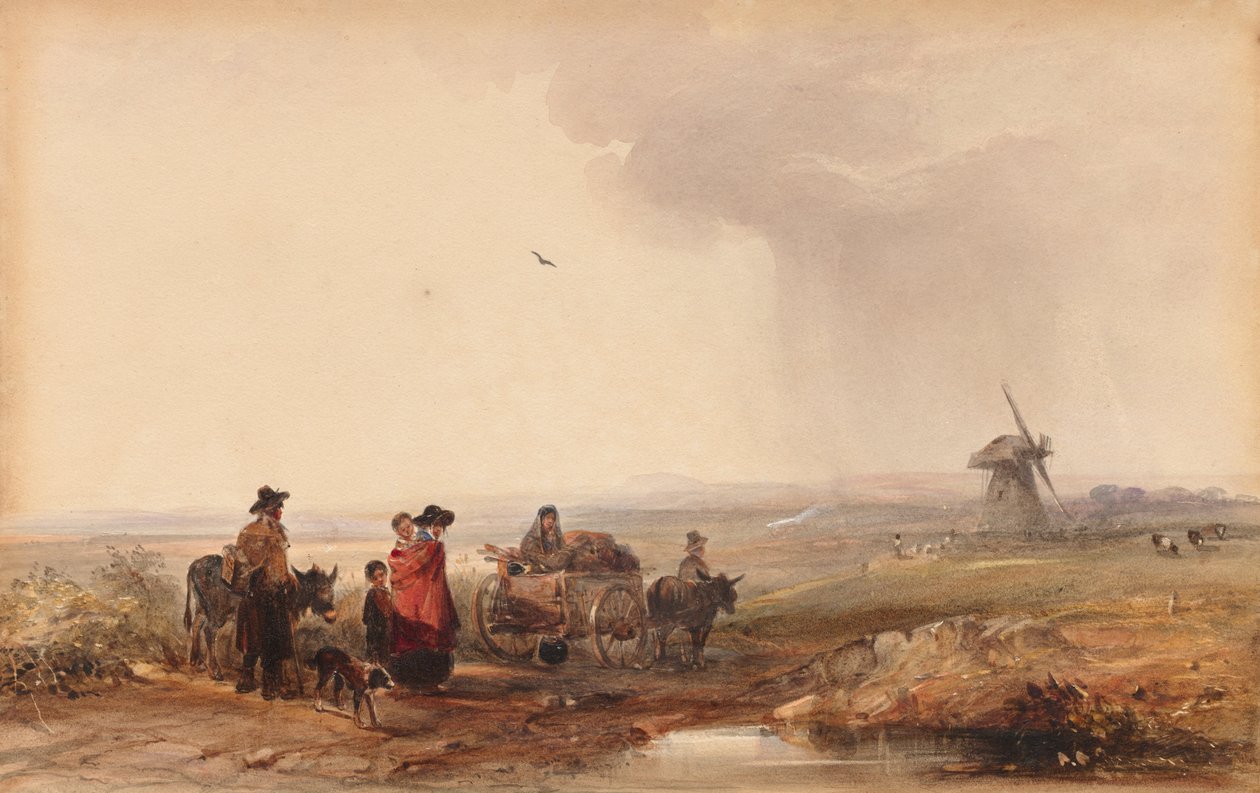 Gypsy Camp, Holland, 1800-tal. av George Bryant Campion