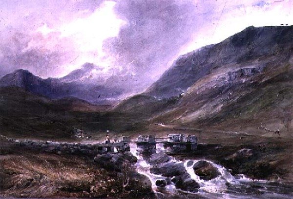 Walesisk bergsscen av George Bryant Campion
