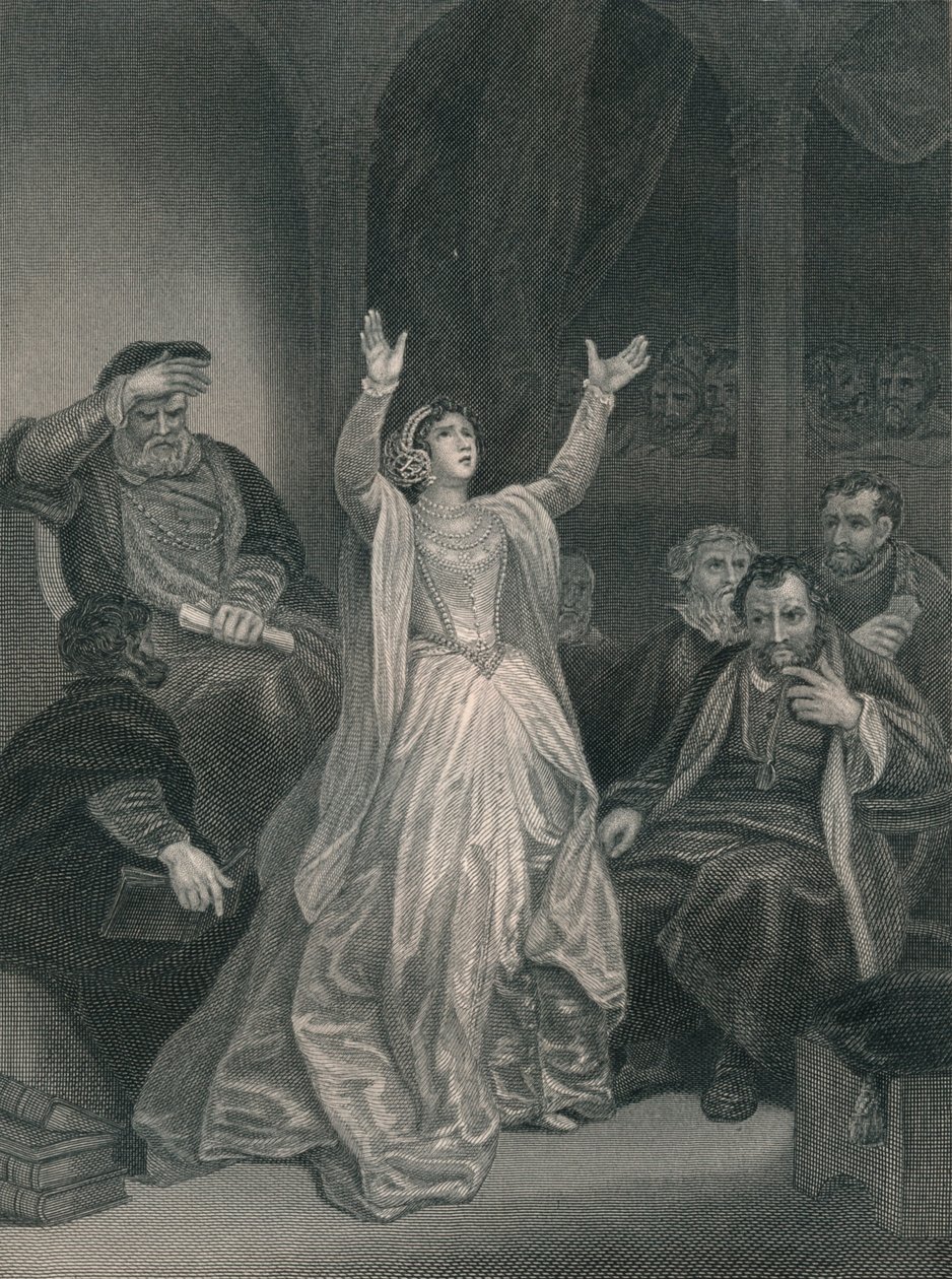 Fördömande av Anne Boleyn, mitten av 1800-talet. av George C. Finden