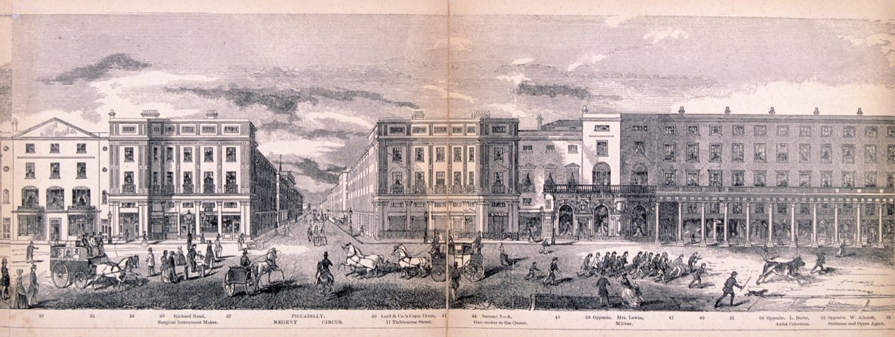 Panorama över London, 1849 av George C Leighton