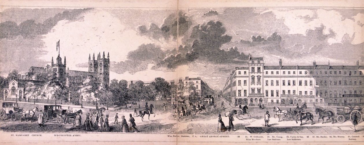 Panorama över London, 1849 av George C Leighton