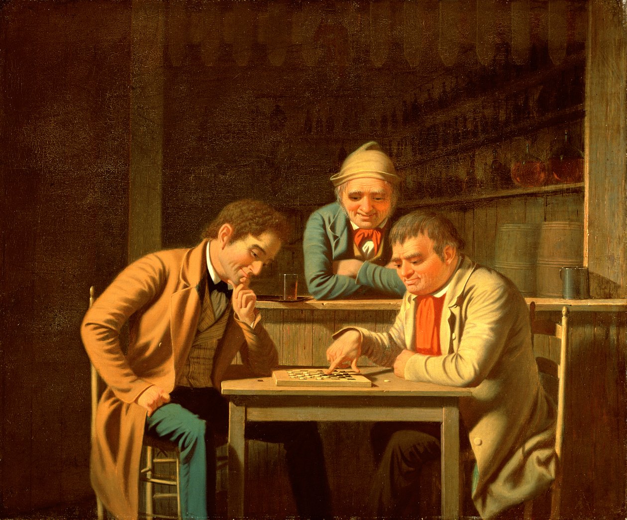 The Checker Players, 1850  av George Caleb Bingham