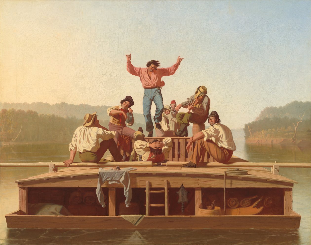 Jolly Flatboatmen av George Caleb Bingham
