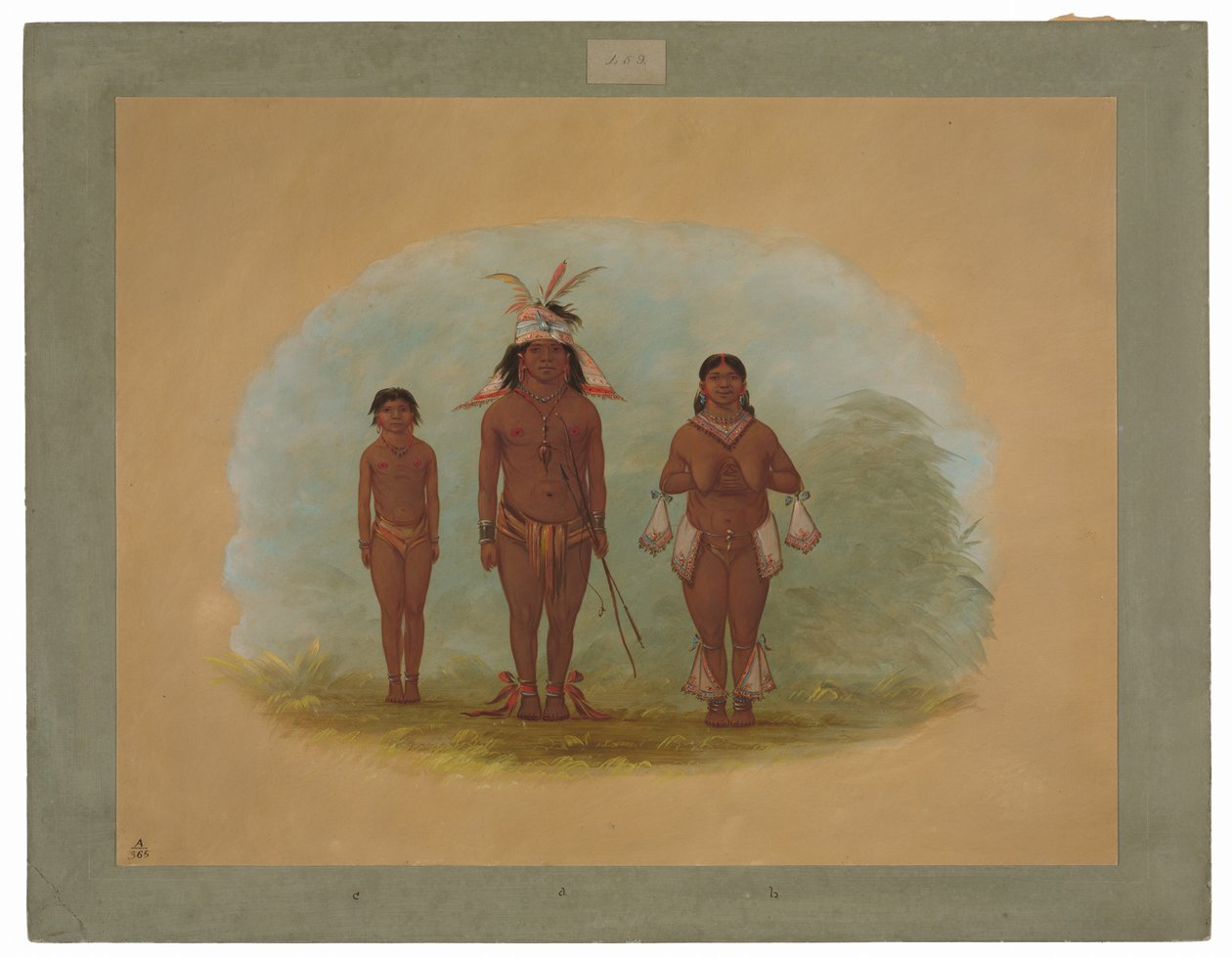 En Chetibo familj av George Catlin