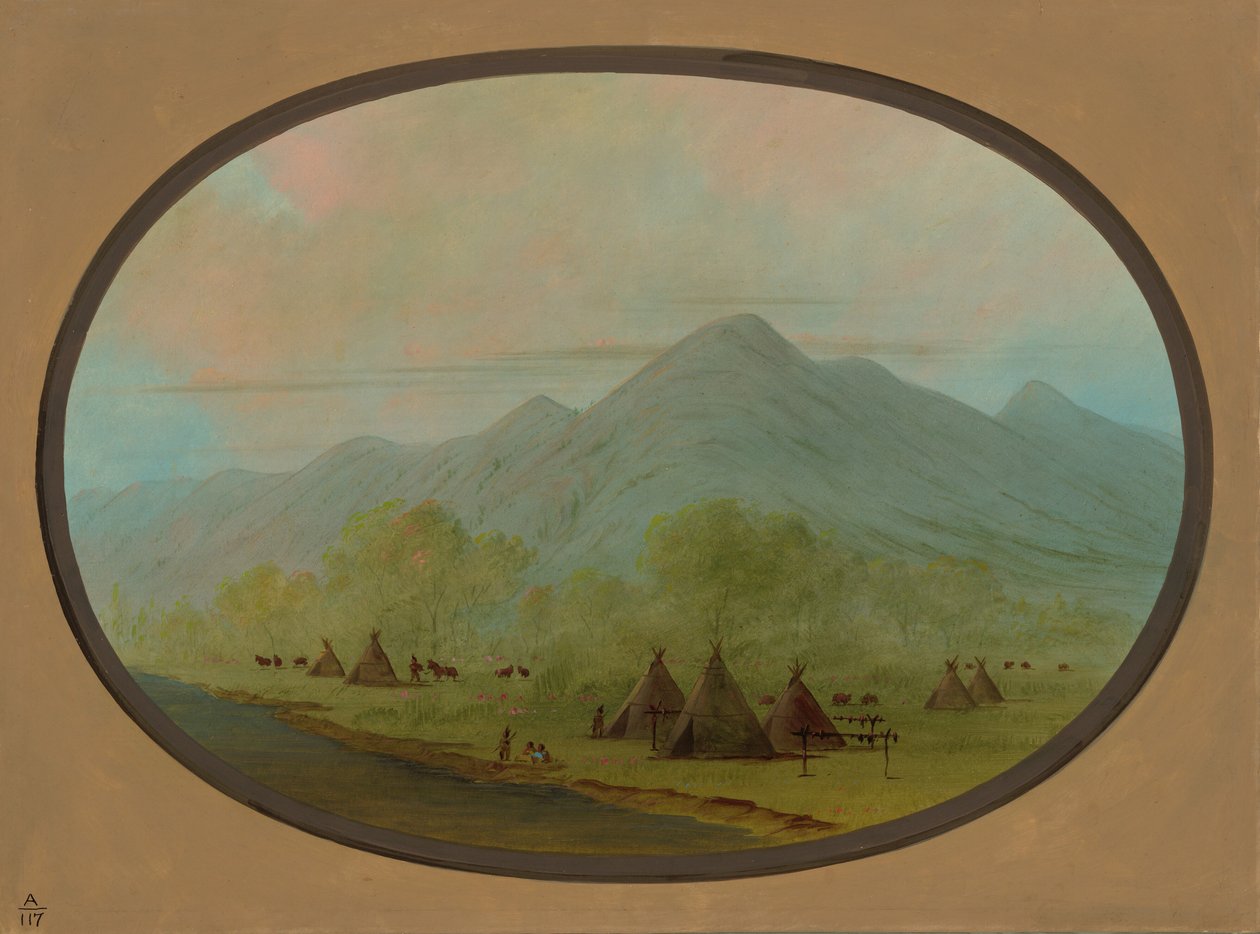 En liten kråkby, 18551869. av George Catlin