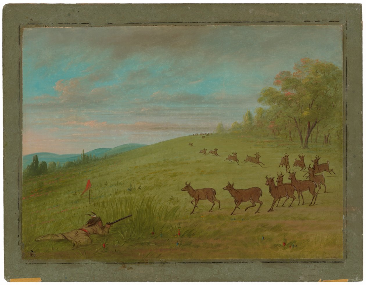 Antilopskytte - Assinneboine av George Catlin