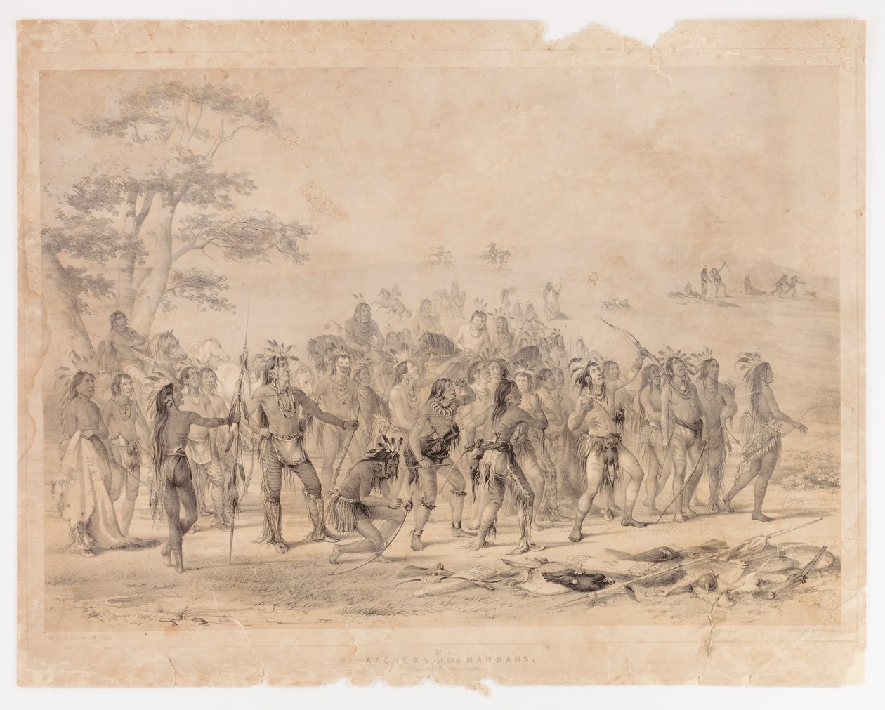Mandanernas bågskytte - nr 24 av George Catlin