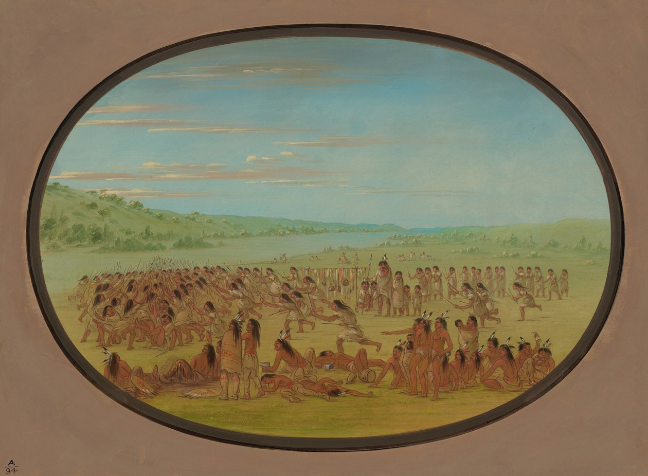 Kvinnornas bollspel - Sioux, 18611869. av George Catlin