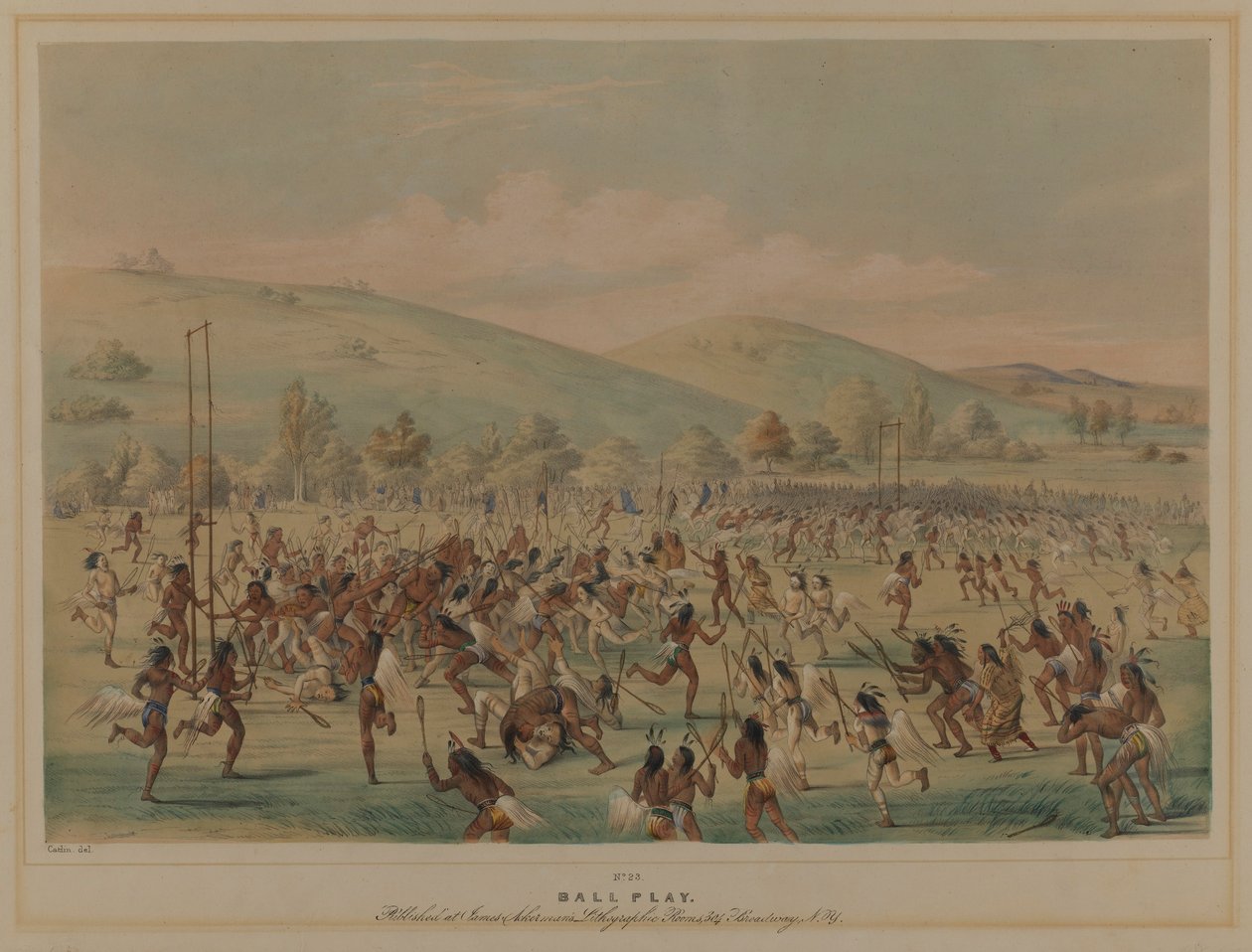Bollspel (La Crosse) av George Catlin